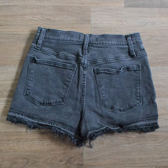 Madewell High-Rise Denim Shorts in Clint Wash: Drop-Hem Edition Black Shorts 25 - Picture 6 of 7
